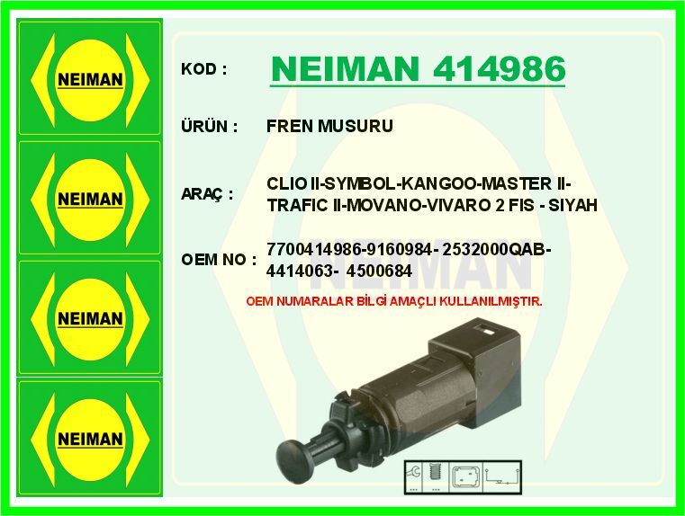 FREN MUSURU CLIO II-SYMBOL-KANGOO-MASTER II-TRAFIC...