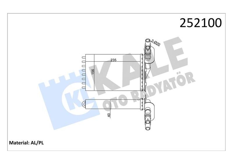 KALORİFER RADYATÖRÜ 2 SIRA AL+PL CLIO II-KANGOO 98...