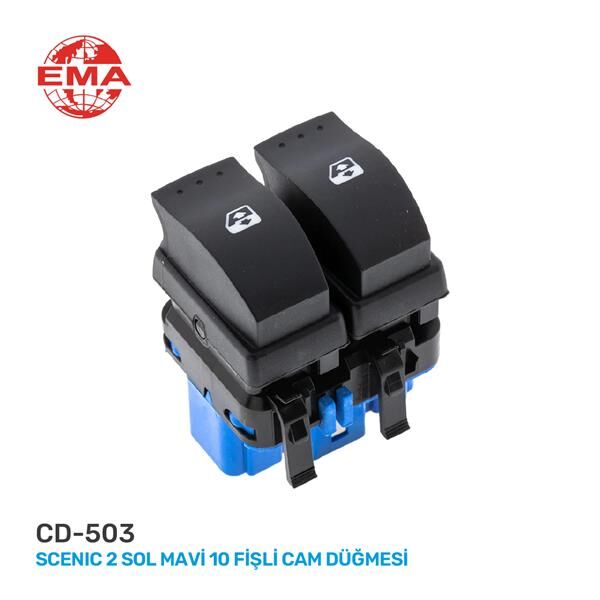 CAM AÇMA ANAHTARI ÖN SOL SCENIC 2 (11 FİŞLİ) MAVİ