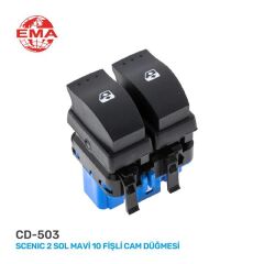 CAM AÇMA ANAHTARI ÖN SOL SCENIC 2 (11 FİŞLİ) MAVİ