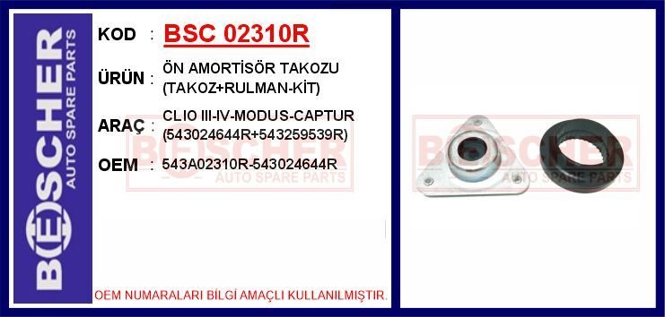 ÖN AMORTİSÖR TAKOZU (TAKOZ+RULMAN-KİT) CLIO III 05...