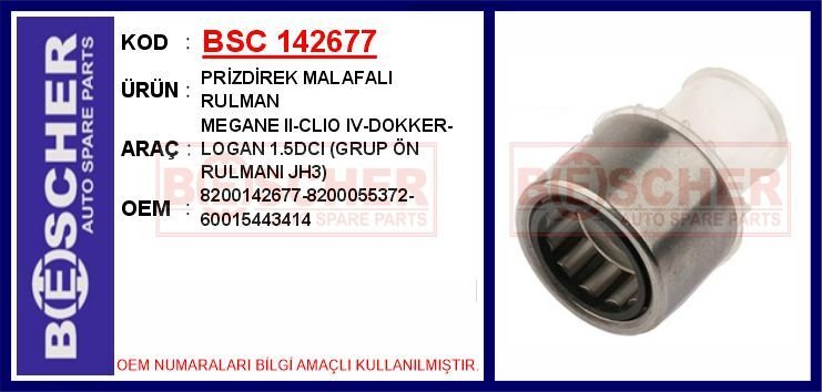 PRİZDİREK MALAFALI RULMAN MEGANE II-CLIO IV-DOKKER...
