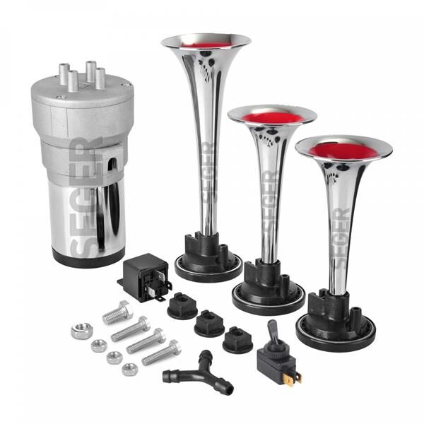 KORNA KOMPRESÖRLÜ ÜÇ PLASTİK BORULU 12V KROM RENKL...
