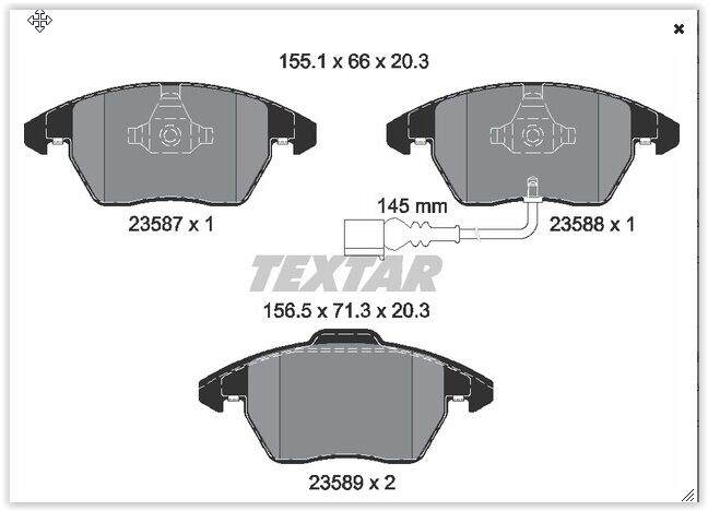 ÖN BALATA FİŞLİ CADDY III 04=> GOLF IV V VI 97=...