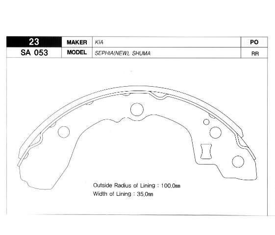 PABUÇ BALATA ARKA KAMPANA KIA SEPHIA 98=> SHUMA...