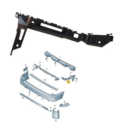 ARKA TAMPON BRAKETI SAG TRANSPORTER T7 2015=>