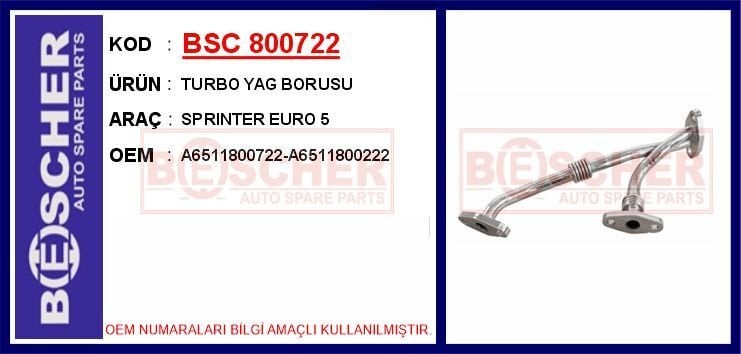 TURBO YAG BORUSU SPRINTER EURO 5