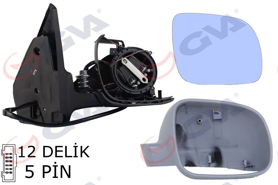 DIŞ DİKİZ AYNASI SAĞ GOLF-BORA 98> ELEKTRİKLİ+A...