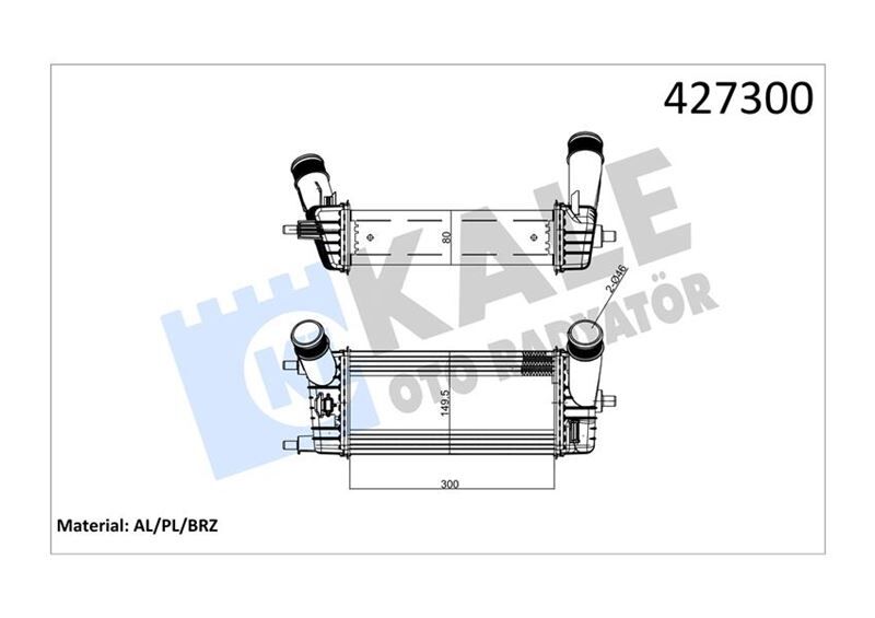 İNTERCOOLER AL/BRZ TRANSIT COURIER /FIESTA IV-B-MA...