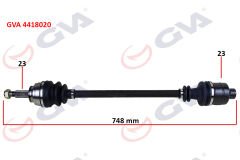 KOMPLE AKS SAĞ LAGUNA I 1.6 16V (93-01) (747mm)