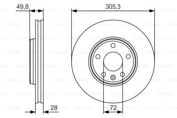 FREN DISKI ON (305 MM) [ADET FIYATI KUTU ICI 2 AD] TRAFIC VIVARO PRIMASTAR 01-