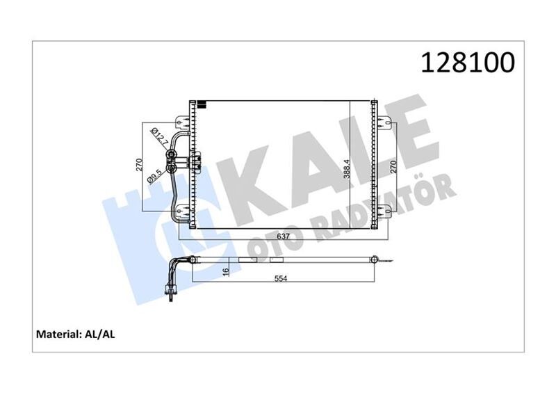 KLİMA KONDENSERİ MGN I (96-03) 1.4-1.6-2.0-1.9D (5...