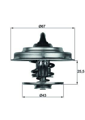 TERMOSTAT MERCEDES-BENZ ACTROS, ATEGO I/II, AXOR, ECONIC, LK/LN2, LP, MK, NG, O 301, O 305, UNIMOG 1963-
