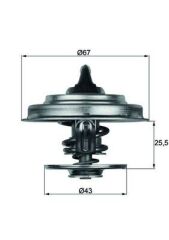 TERMOSTAT MERCEDES-BENZ ACTROS, ATEGO I/II, AXOR, ECONIC, LK/LN2, LP, MK, NG, O 301, O 305, UNIMOG 1963-