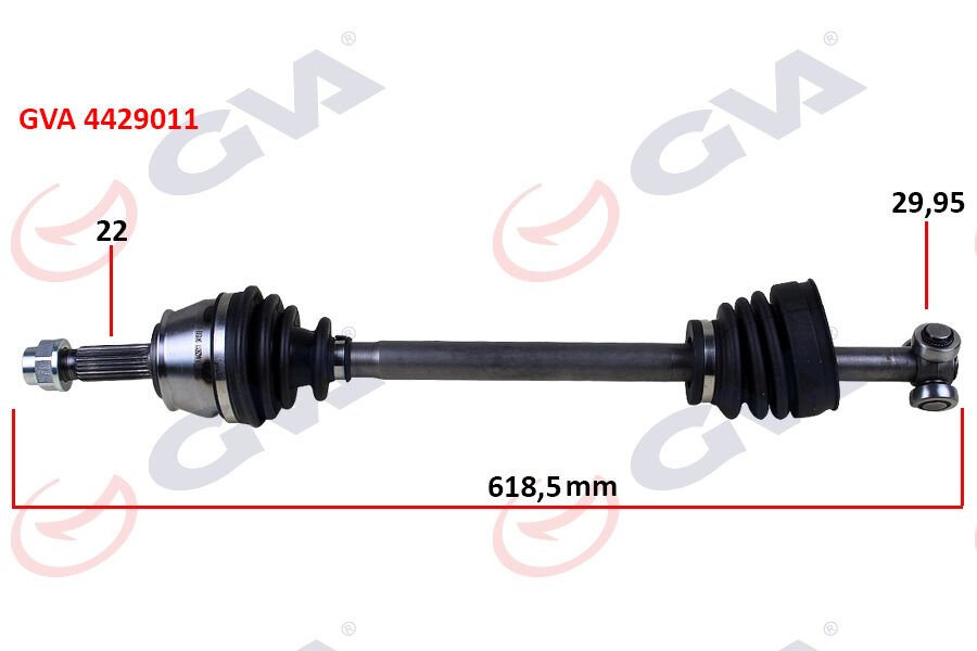 KOMPLE AKS SOL DOBLO 1.9D 01> (618mm)