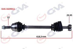 KOMPLE AKS SOL DOBLO 1.9D 01> (618mm)