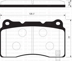 DİSK FREN BALATASI (ÖN) HONDA CIVIC 2.0 08-15>