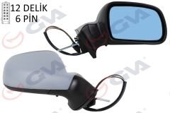 DIŞ DİKİZ AYNASI SAĞ 407 05> ELEKTRİKLİ+ISITMAL...