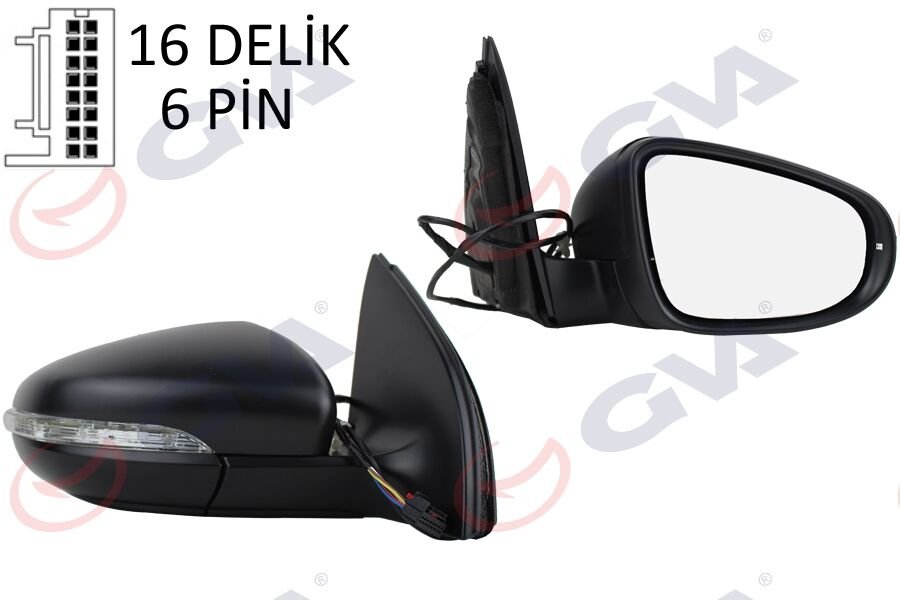 DIŞ DİKİZ AYNASI SAĞ GOLF 09> ELEKTRİKLİ+ISITMA...