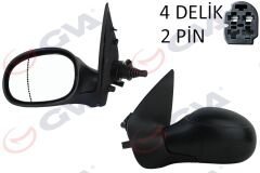 DIŞ DİKİZ AYNASI SOL 206 98> MEKANİK+ISITMALI+A...