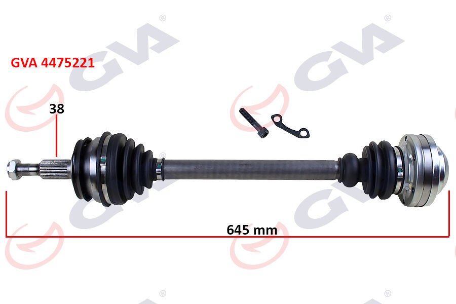 KOMPLE AKS SOL TRANSPORTER T5 1.9 TDI (03-11) (645...