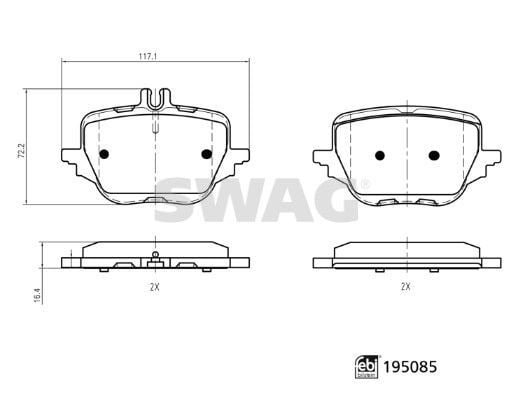 FREN BALATASI ARKA MERCEDES W206 S206 C254 W223 V2...