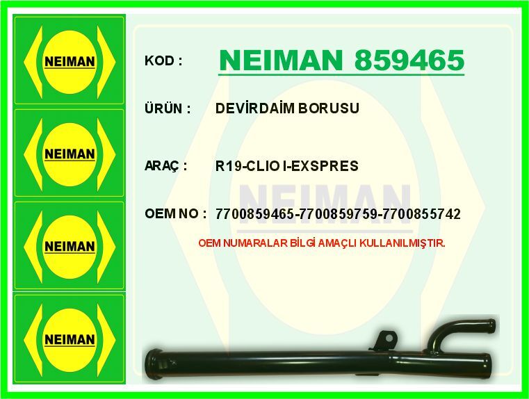 DEVİRDAİM BORUSU R19-CLIO I-EXSPRES