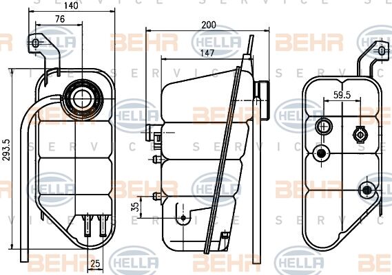 RADYATOR YEDEK SU DEPOSU W220 99-05