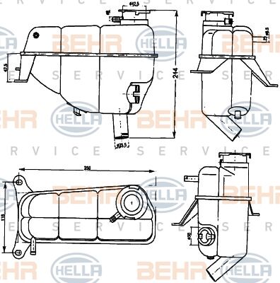 RADYATOR YEDEK SU DEPOSU W124 M111 93-95