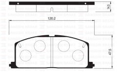 ÖN FREN BALATA TOYOTA COROLLA 1.6L 4A-F AE92 88-91...