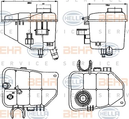 RADYATOR YEDEK SU DEPOSU W203-209 00-07