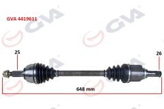 KOMPLE AKS SOL DACIA DOKKER 1.5 DCI (12-) (648mm)