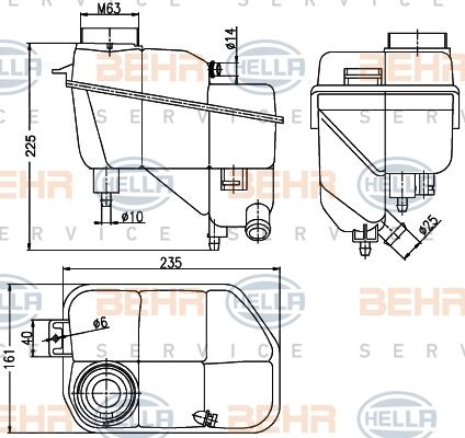 RADYATOR YEDEK SU DEPOSU W211-219 02-09