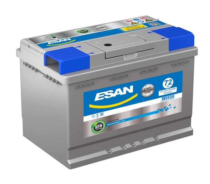 AKÜ 72 Ah START STOP EFB L3 (175x278x190)