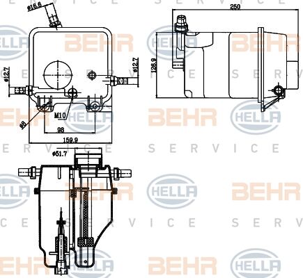 RADYATOR YEDEK SU DEPOSU X5 E53 N62 00-07