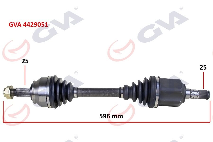 KOMPLE AKS SOL DOBLO 1.6 MJT AT/MT (10-) (596mm)
