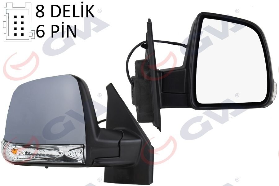 DIŞ DİKİZ AYNASI SAĞ DOBLO 11> ELEKTRİKLİ+SİNYA...