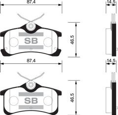 ARKA BALATA AVENSIS 1.8 VVTI-2.0 VVTI (01-03)