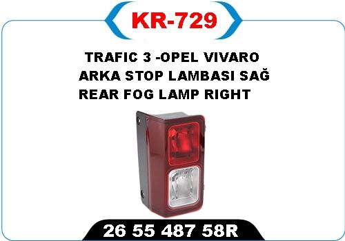ARKA SİS LAMBASI SAĞ TRAFIC 3 -OPEL VIVARO
