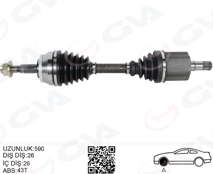ÖN AKS KOMPLE SOL VOLVO S40 I V40 I 1.8-2.0 97>...