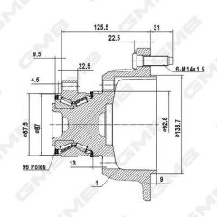 PORYA ON RULMANLI 6 BIJON [ARKADAN CEKER CIFT TEKER] TRANSIT V-363 14-