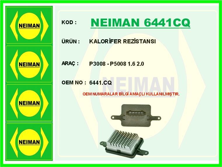 KALORİFER REZİSTANSI PEUGEOT P3008-P5008 1.6 2.0 1...