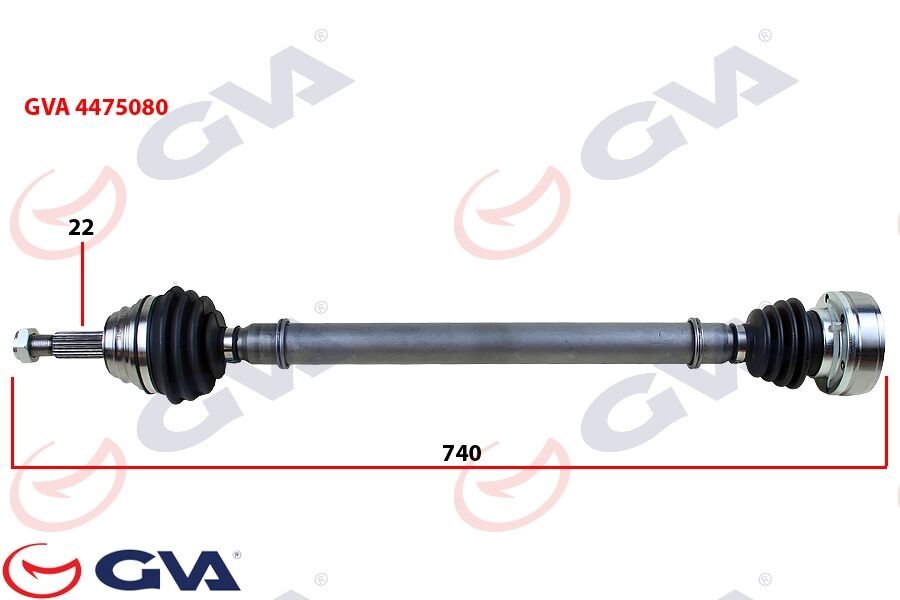 KOMPLE AKS SAĞ POLO 1.6 (94-99) (740mm)