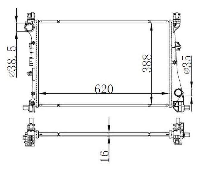 MOTOR SU RADYATÖRÜ FIAT EGEA 15> 1.3D MTJ 1.4 ...