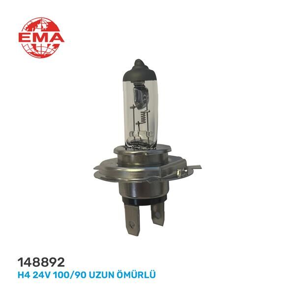 HALOGEN AMPUL UZUN ÖMÜRLÜ H4 24V 100/90W P43T