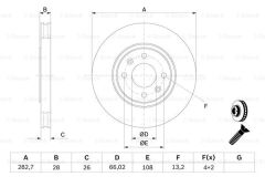 FREN DISKI ON B.M 406 / XANTIA 95-