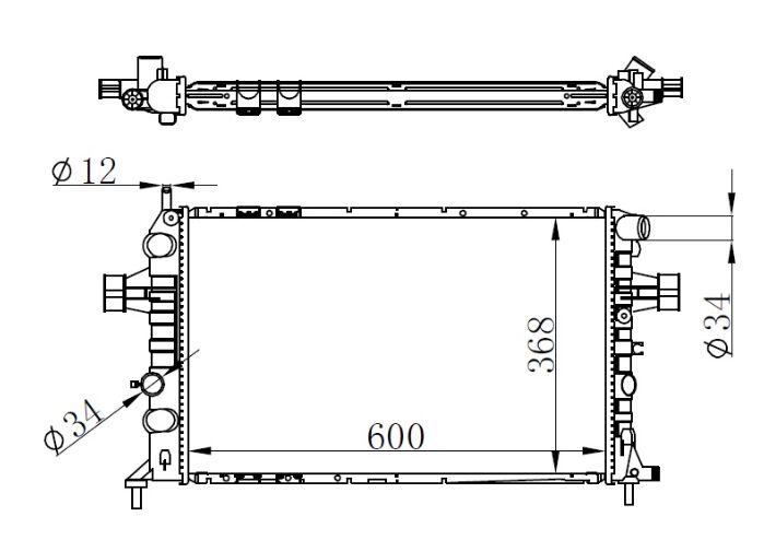 RADYATÖR ASTRA G-ZAFIRA 1.4 16V-1.6 16V-1.8 16V-2....