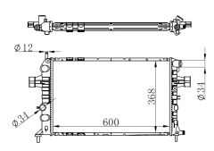 RADYATÖR ASTRA G-ZAFIRA 1.4 16V-1.6 16V-1.8 16V-2....
