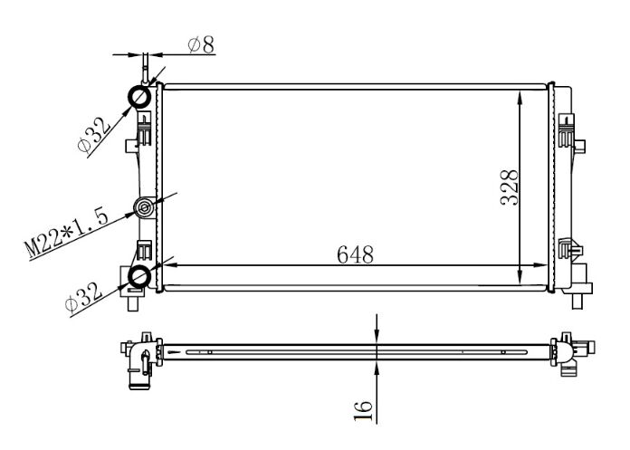RADYATÖR BRAZİNG A1-IBIZA V-POLO 1.2-1.4-1.6 09=&g...