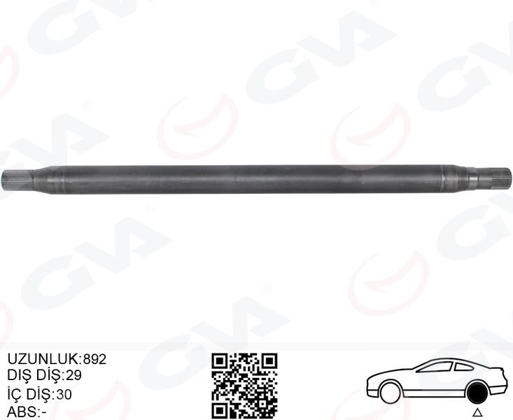AKS MILI ARKA SAG KALIN UZUN 892mm MERCEDES SPRINT...